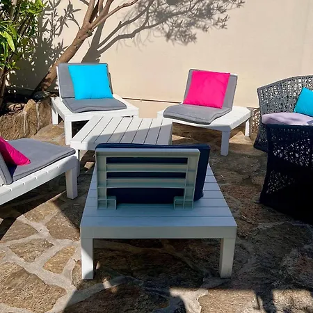 Appartement Front De - Climatise Classe 2 Etoiles Avec Jardin Le Lavandou